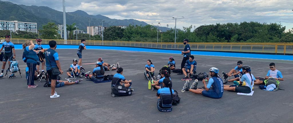 L&rsquo;équipe de roller course du Guatemala au championnat du monde 2021