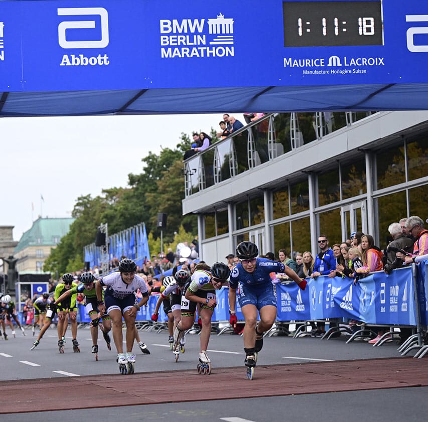 Marie Dupuy remporte le plus grand marathon du monde de roller à Berlin