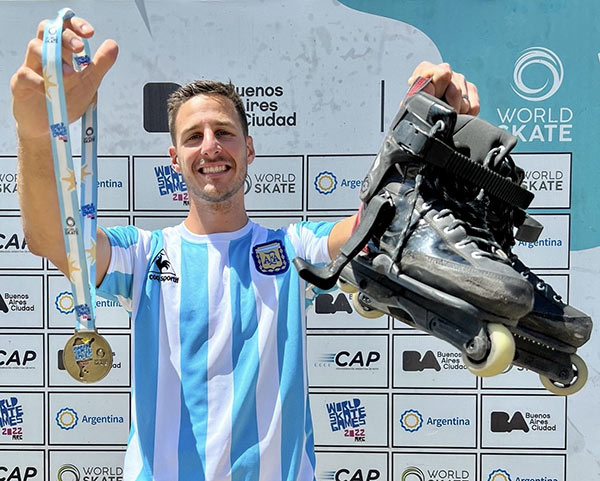 Le Genevois Diego Guilloud champion du monde de roller freestyle