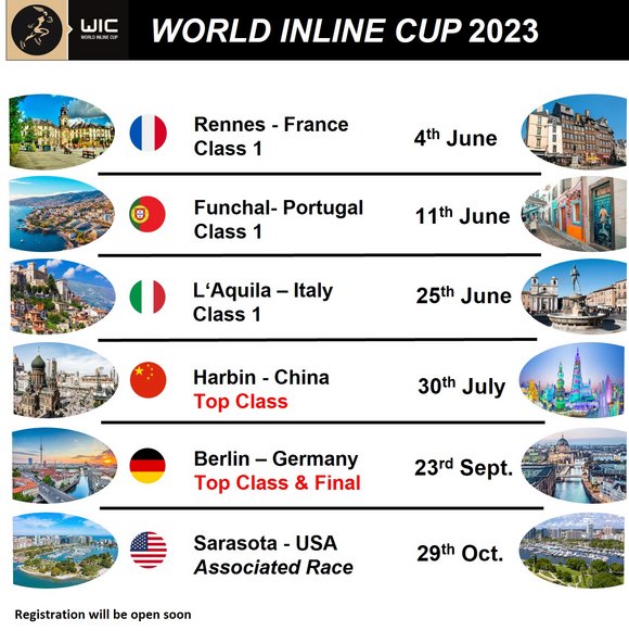 Calendrier de la World Inline Cup 2023