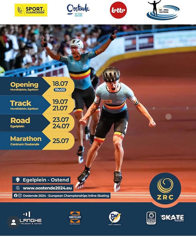 Championnats d&rsquo;Europe de roller course 2024 (Belgique)