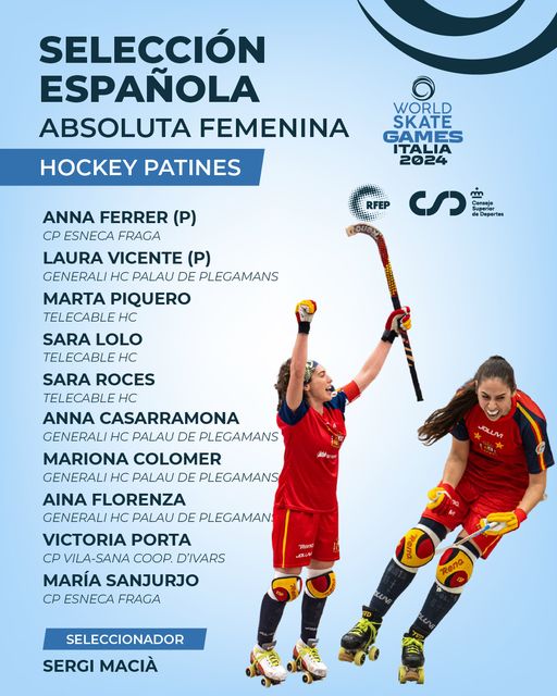 L’équipe d’Espagne dames de rink hockey 2024