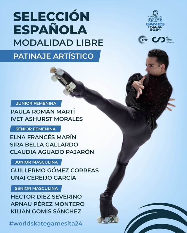 L&rsquo;équipe artistique d&rsquo;Espagne aux World Skate Games 2024