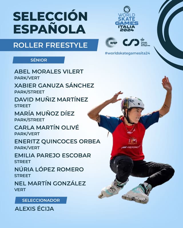L’équipe d’Espagne de roller street 2024