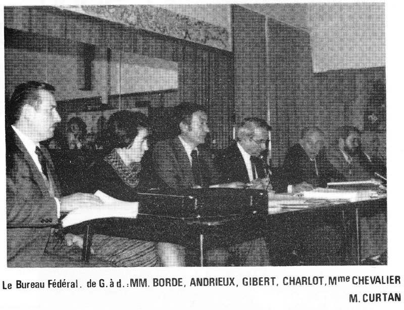Le bureau fédéral de l'Assemblée Générale FFRS 1975