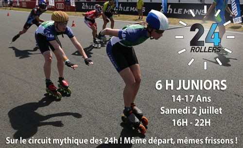 Les 24 Heures du Mans Roller 2016 s’ouvrent aux juniors
