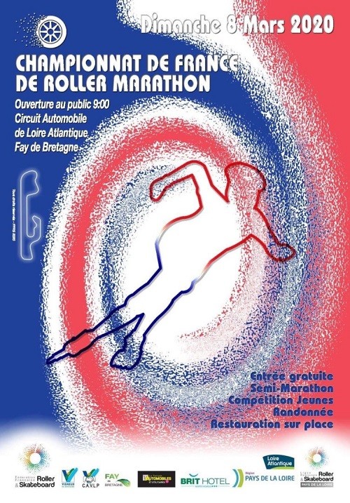 Championnat de France marathon roller 2020 à Fay-de-Bretagne (44)