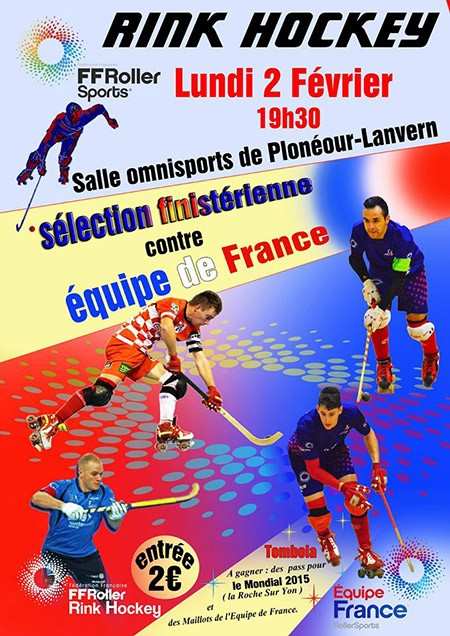 La sélection finistérienne va affronter l&rsquo;Equipe de France de rink-hockey