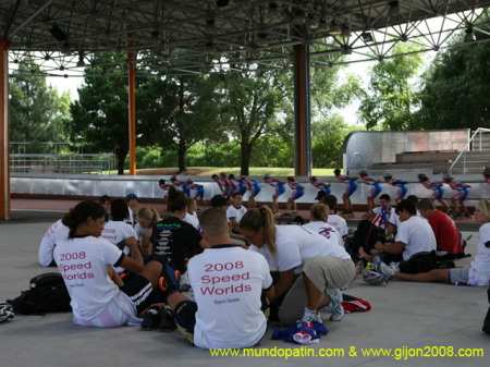 Les américains débarquent à Gijon pour le mondial roller course 2008