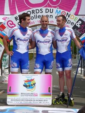 Quatre records du Monde roller en équipe pour le CSR Team 2010