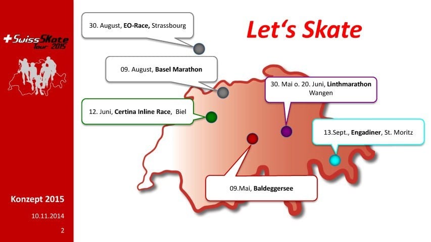 Calendrier du Swiss Skate Tour 2015