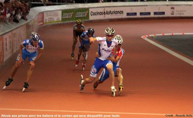 Alexis Contin, champion du Monde de roller course à Gijon 2008