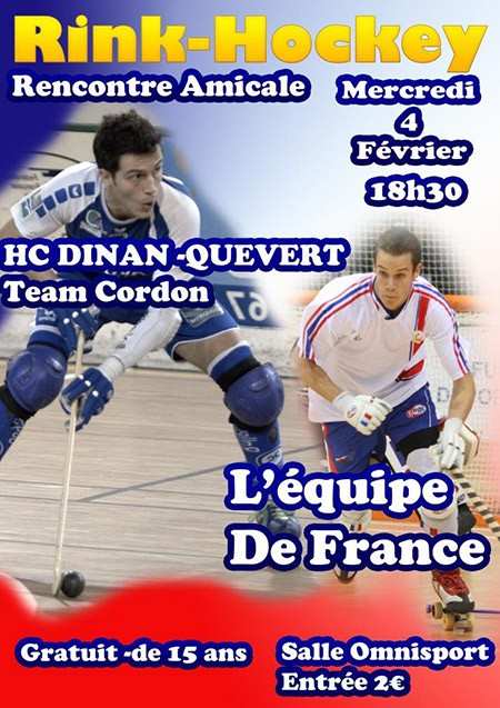 Le HC Dinan-Quévert accueille l’équipe de France en grande pompe