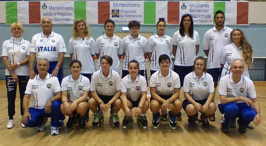 L’équipe d’Italie seniors dames de rink hockey 2014