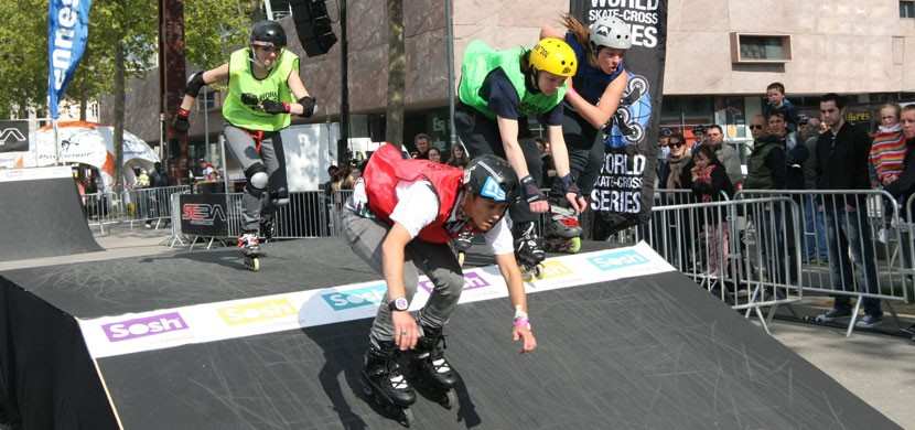 Le saut, le skatecross et le street à Rennes sur Roulettes 2013 (France)