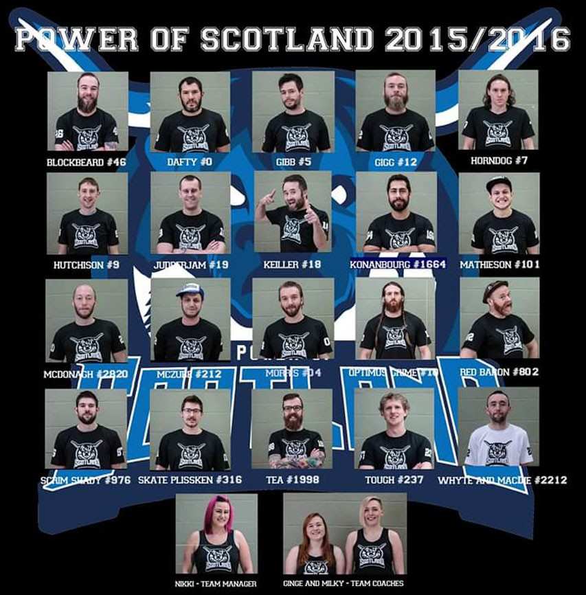 Composition de l&rsquo;équipe de roller derby homme d&rsquo;Ecosse pour la Coupe du Monde 2016