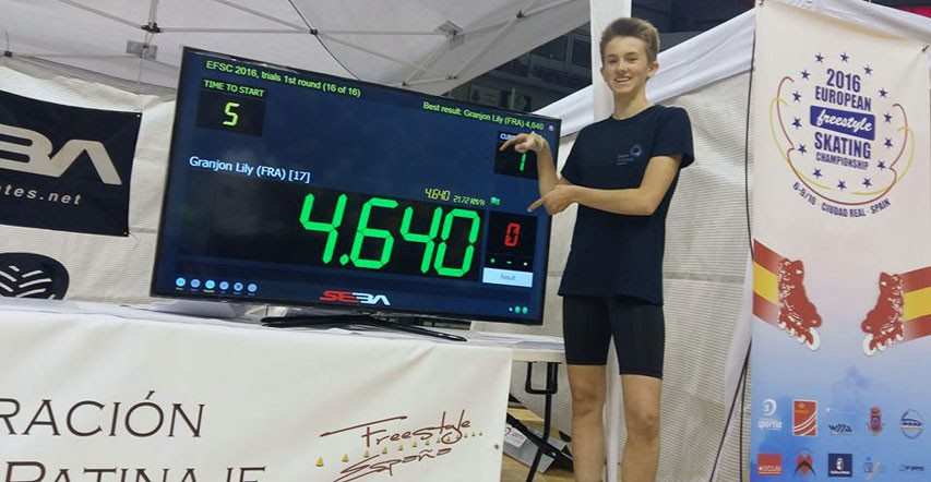 Nouveau record du monde slalom vitesse dames pour Lily Granjon