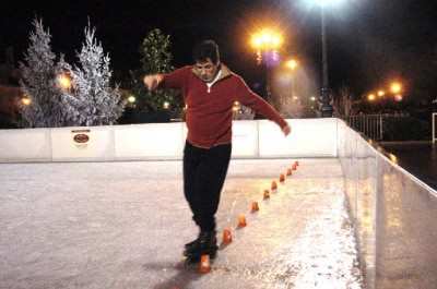 Photo insolite : Du roller&#8230; sur glace
