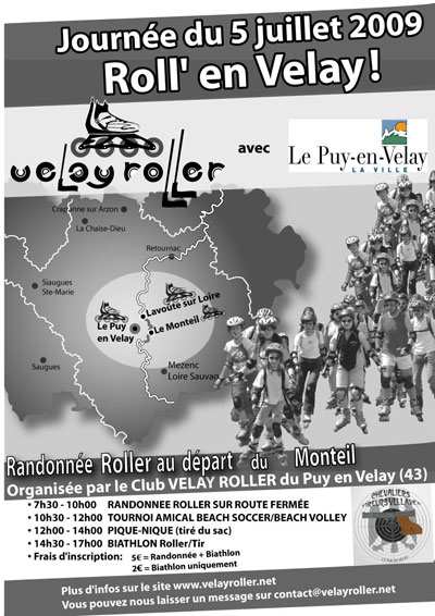 Journée roller Roll&rsquo;enVelay 2009 au Puy-en-Velay (43)