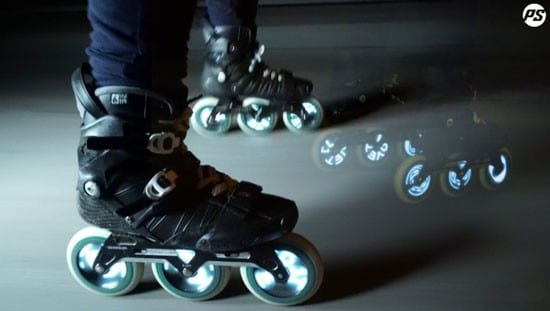 Patinage urbain avec les roues Graphix à LEDs de Powerslide