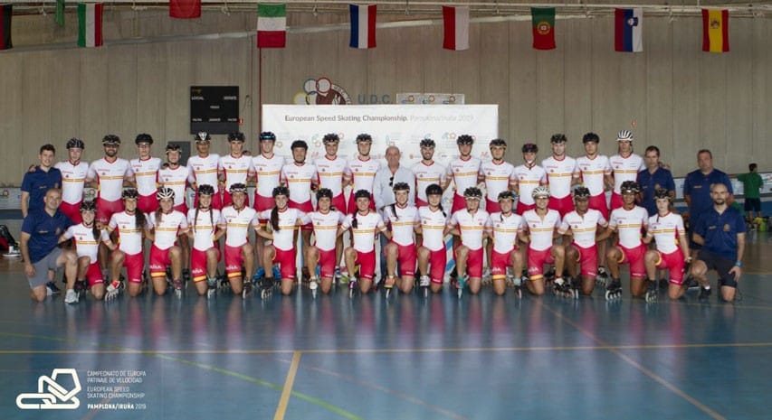 L’équipe d’Espagne au Championnat d’Europe de roller course 2019