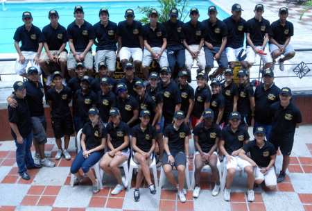 Sélection colombienne pour le championnat du monde de roller course 2010 à Guarne (Colombie)