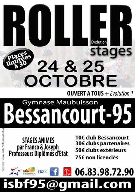 Stage de roller d&rsquo;ocotbre 2015 à Bessancourt (95)