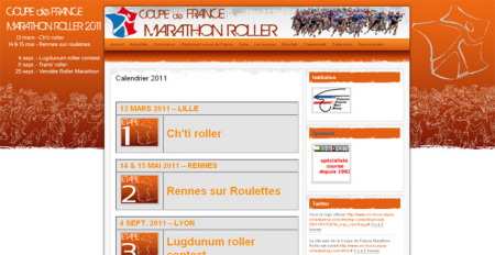 Les étapes de la Coupe de France des Marathons roller 2011